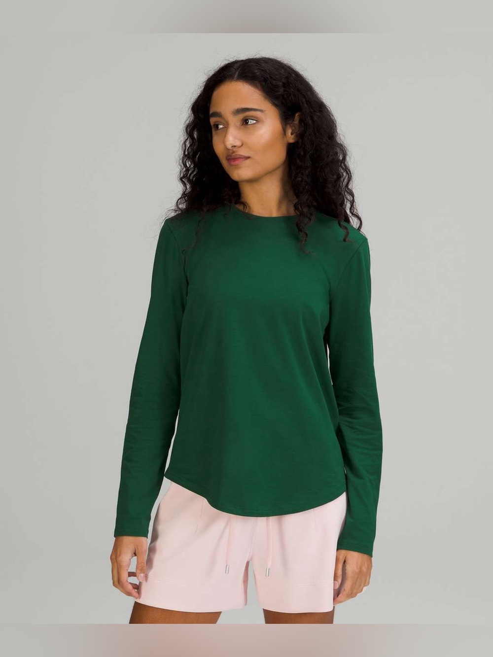 Lululemon Love Everglade Green Long Sleeve Crewneck Shirt. Size 2